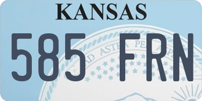 KS license plate 585FRN