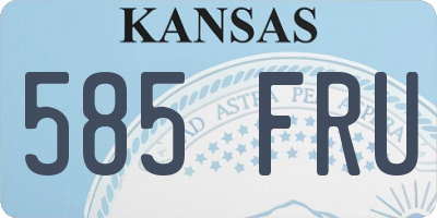 KS license plate 585FRU