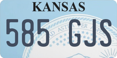 KS license plate 585GJS