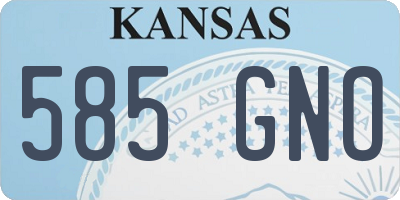 KS license plate 585GNO