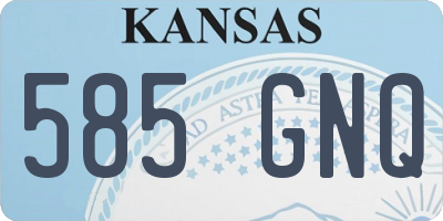 KS license plate 585GNQ