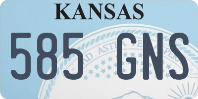 KS license plate 585GNS
