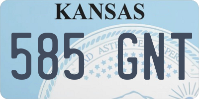 KS license plate 585GNT