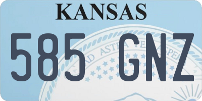 KS license plate 585GNZ