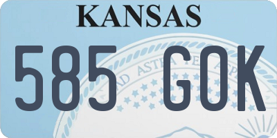KS license plate 585GOK