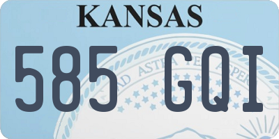 KS license plate 585GQI