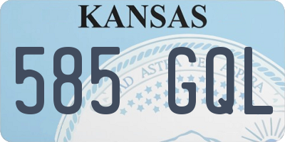 KS license plate 585GQL