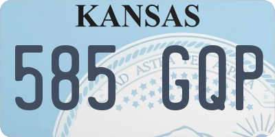 KS license plate 585GQP