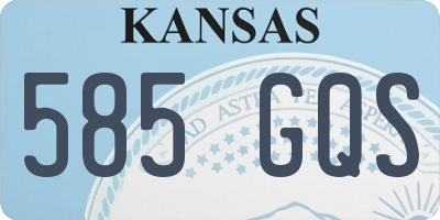 KS license plate 585GQS