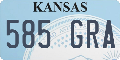 KS license plate 585GRA