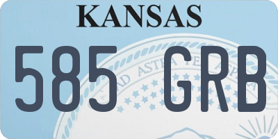KS license plate 585GRB