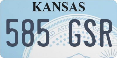 KS license plate 585GSR