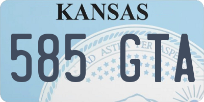 KS license plate 585GTA