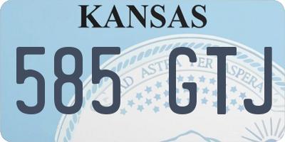 KS license plate 585GTJ