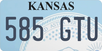 KS license plate 585GTU
