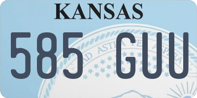 KS license plate 585GUU