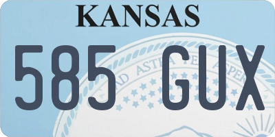 KS license plate 585GUX
