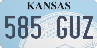 KS license plate 585GUZ