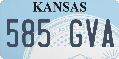 KS license plate 585GVA