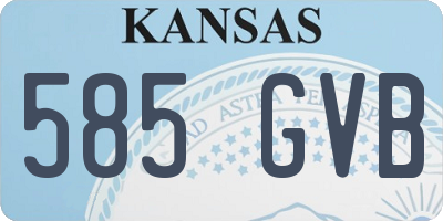 KS license plate 585GVB