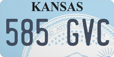 KS license plate 585GVC