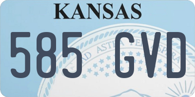 KS license plate 585GVD