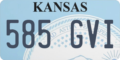 KS license plate 585GVI