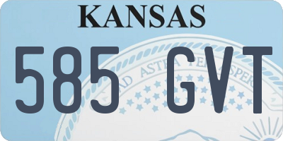 KS license plate 585GVT