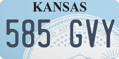KS license plate 585GVY