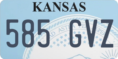 KS license plate 585GVZ