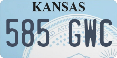 KS license plate 585GWC