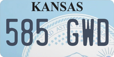 KS license plate 585GWD