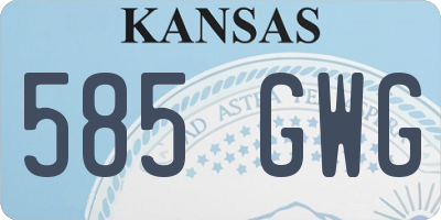 KS license plate 585GWG