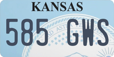 KS license plate 585GWS