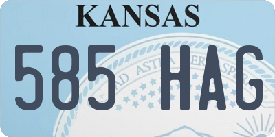 KS license plate 585HAG