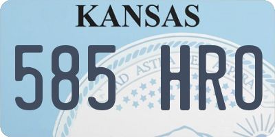 KS license plate 585HRO