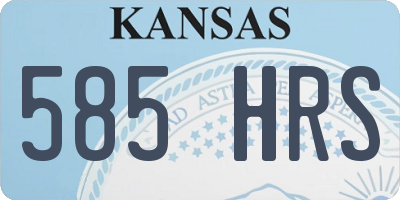KS license plate 585HRS