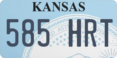 KS license plate 585HRT