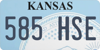 KS license plate 585HSE