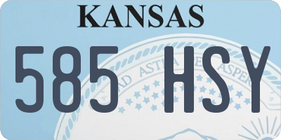 KS license plate 585HSY