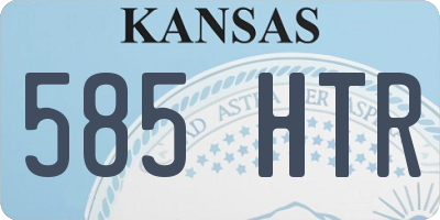 KS license plate 585HTR
