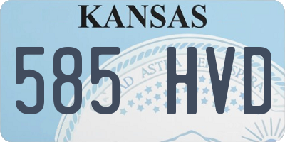 KS license plate 585HVD