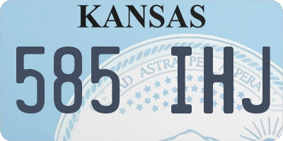 KS license plate 585IHJ