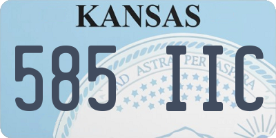 KS license plate 585IIC