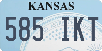 KS license plate 585IKT