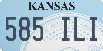 KS license plate 585ILI