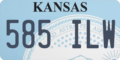 KS license plate 585ILW