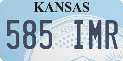 KS license plate 585IMR