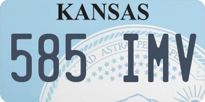 KS license plate 585IMV
