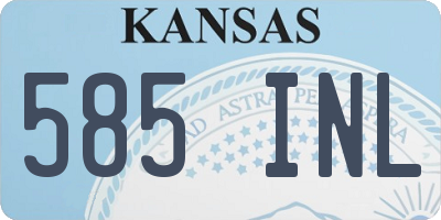 KS license plate 585INL